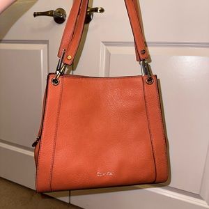 Calvin Klein orange shoulder bag